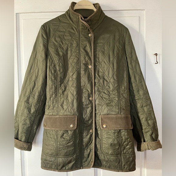 Talbots Fleece-lined Quilted Barn Jacket with or without belt, M - Picture 3 of 8